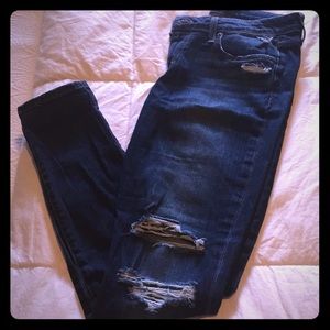 Joes dark wash skinny jeans.